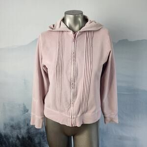 Woolrich Pintucked Hooded Full Zip Blush Jacket | Women's Small